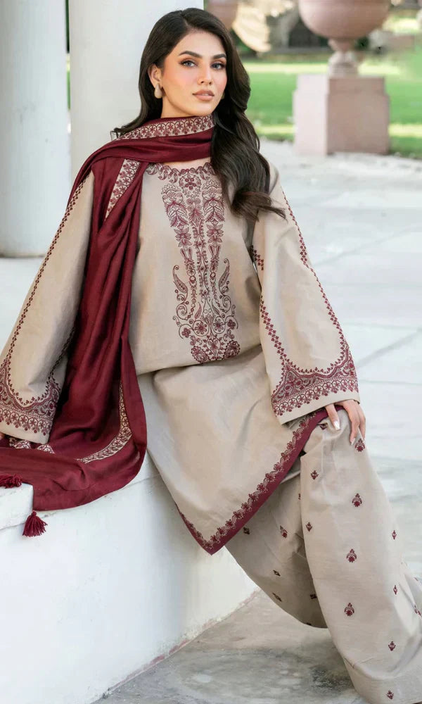 Dhanak 3Pc Embroidered Winter's Hot Collection
