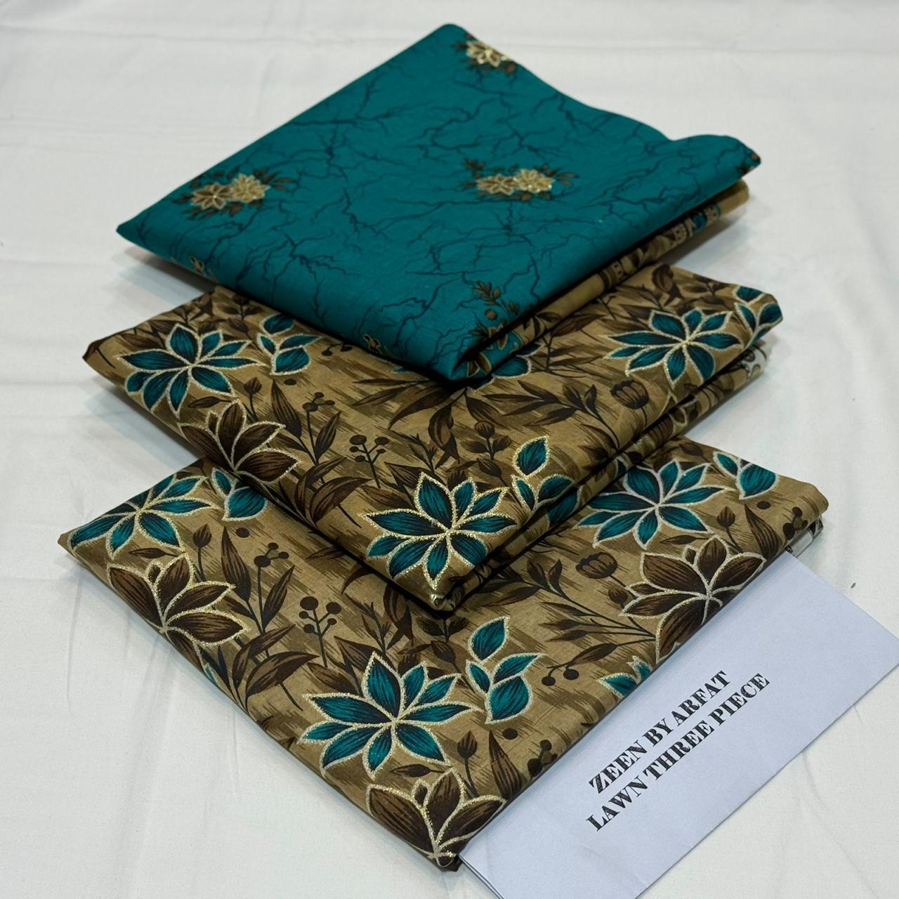 Zeen Printed Lawn Unstitched 3Piece D-44