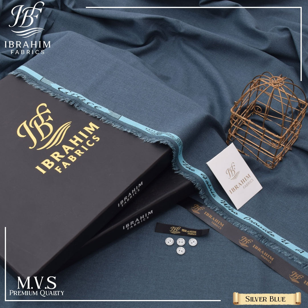MVS Wash & Wear Silver Blue Men’s Shalwar Kameez