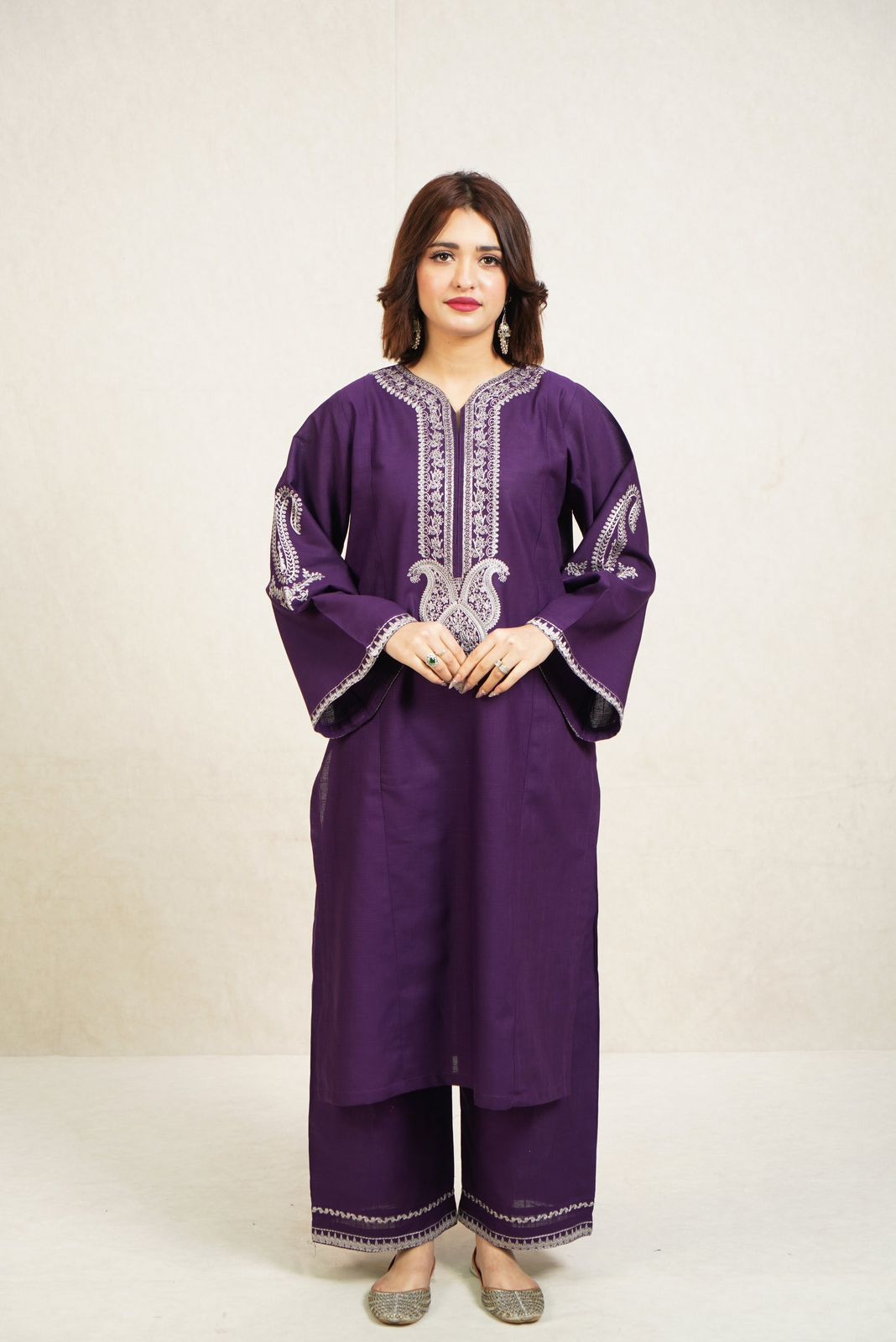 2Pc DHANAK  Embroidered 01