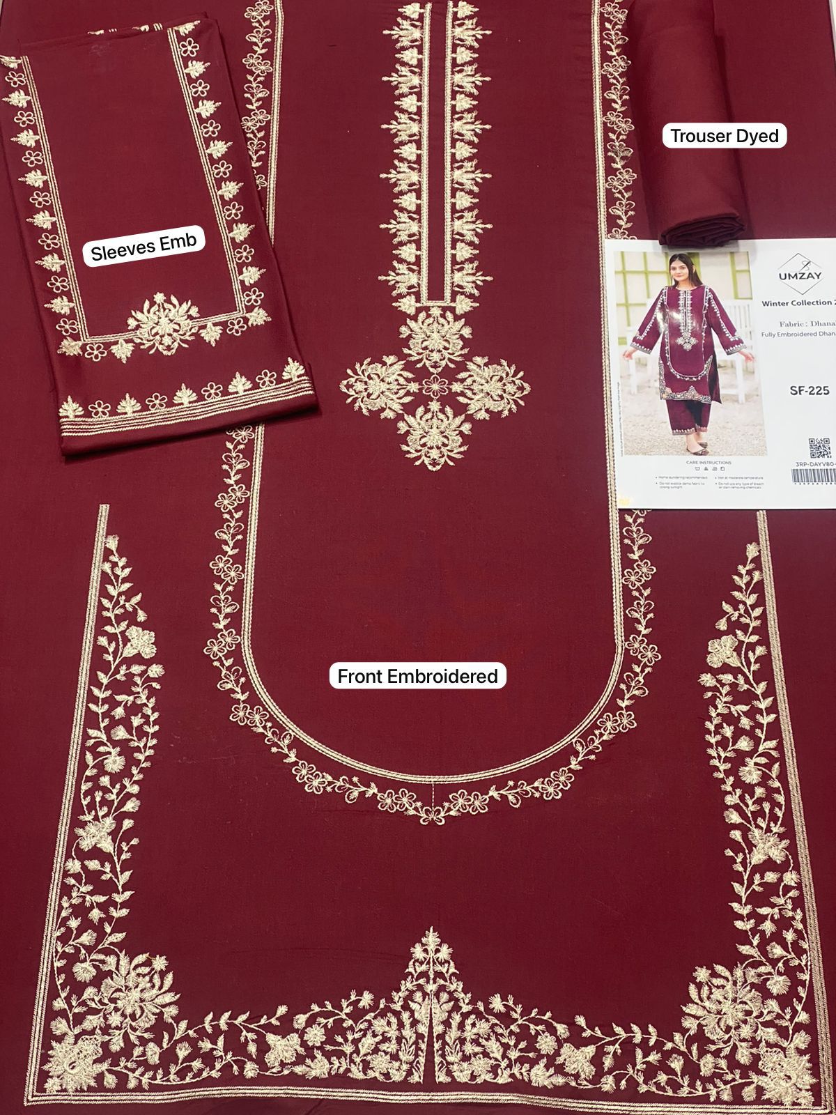 2Pc DHANAK  Embroidered 10