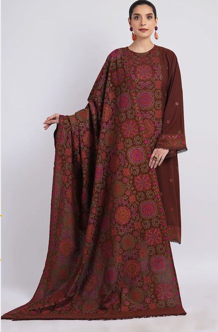 Bareeze 5088 Luxury Embroidered 3pc Dhanak Fabric