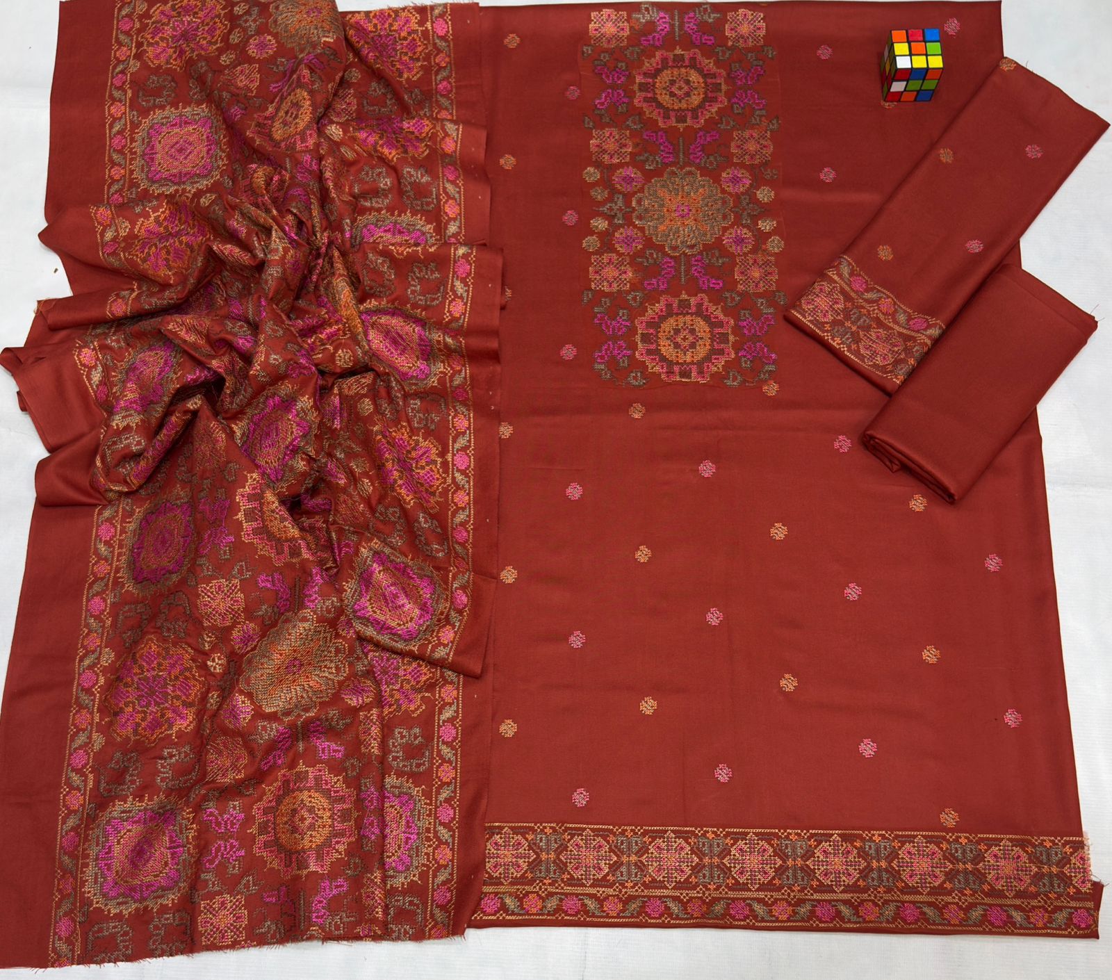 Bareeze 5088 Luxury Embroidered 3pc Dhanak Fabric