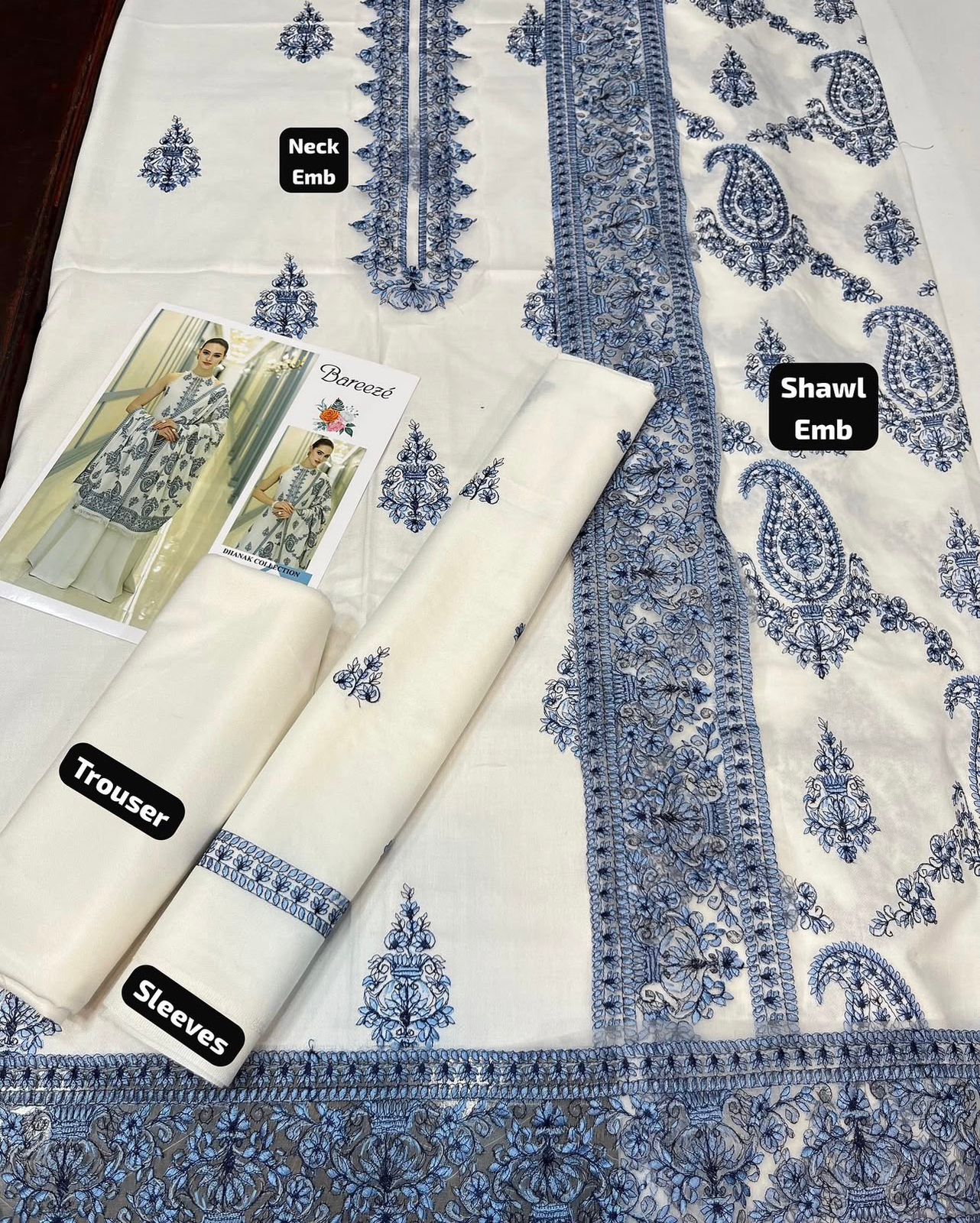 Bareeze Hit Article 3Pc Embroidered Karandi