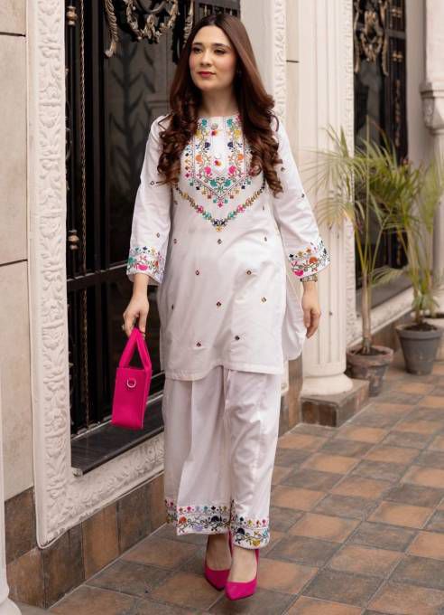 2Pc DHANAK Embroidered 16