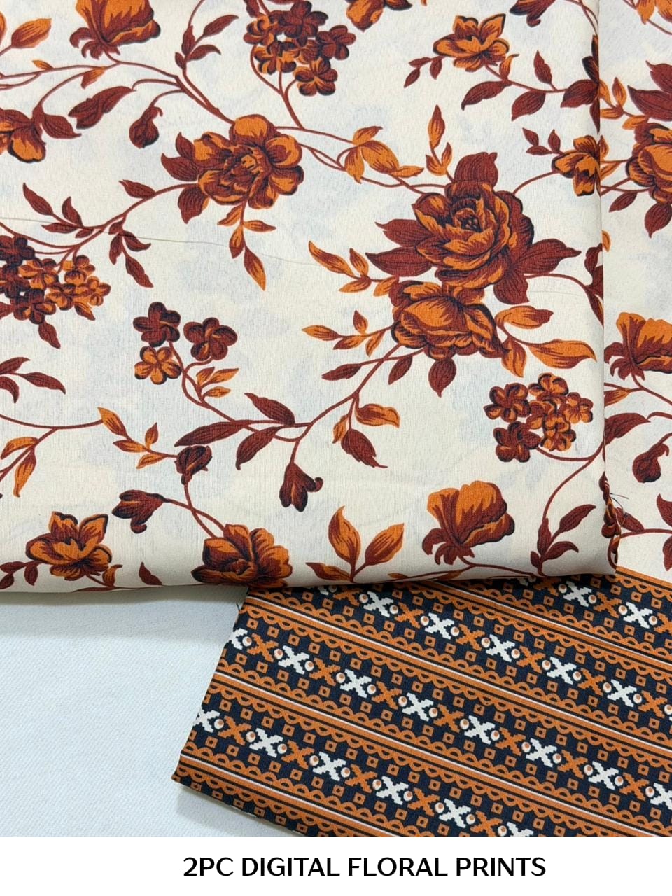 Floral Printed Cotton 2Piece D-047