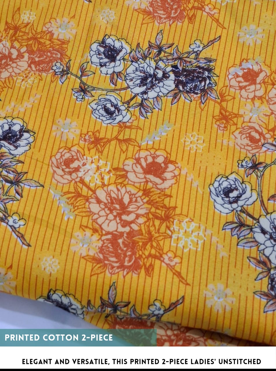 Floral Printed Cotton 2Piece D-009