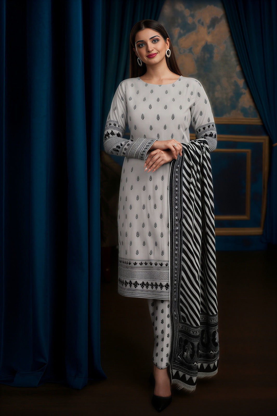 Sapphire 3PC Unstitched Bahaar SN-10