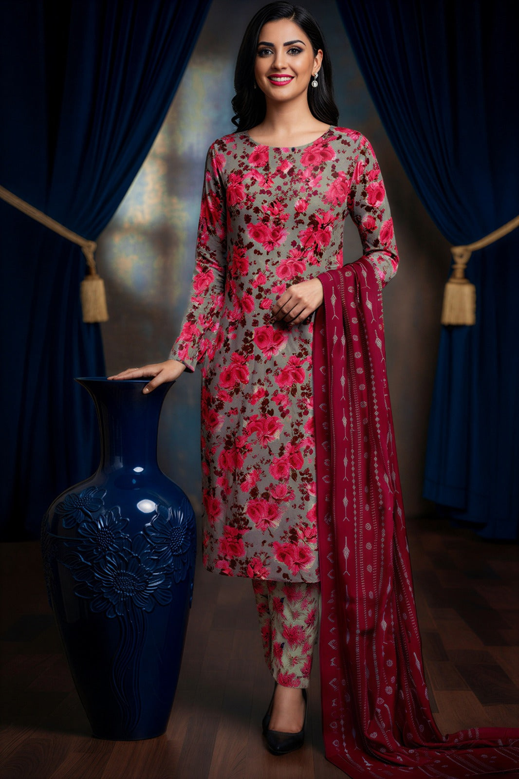 Sapphire 3PC Unstitched Bahaar SN-11