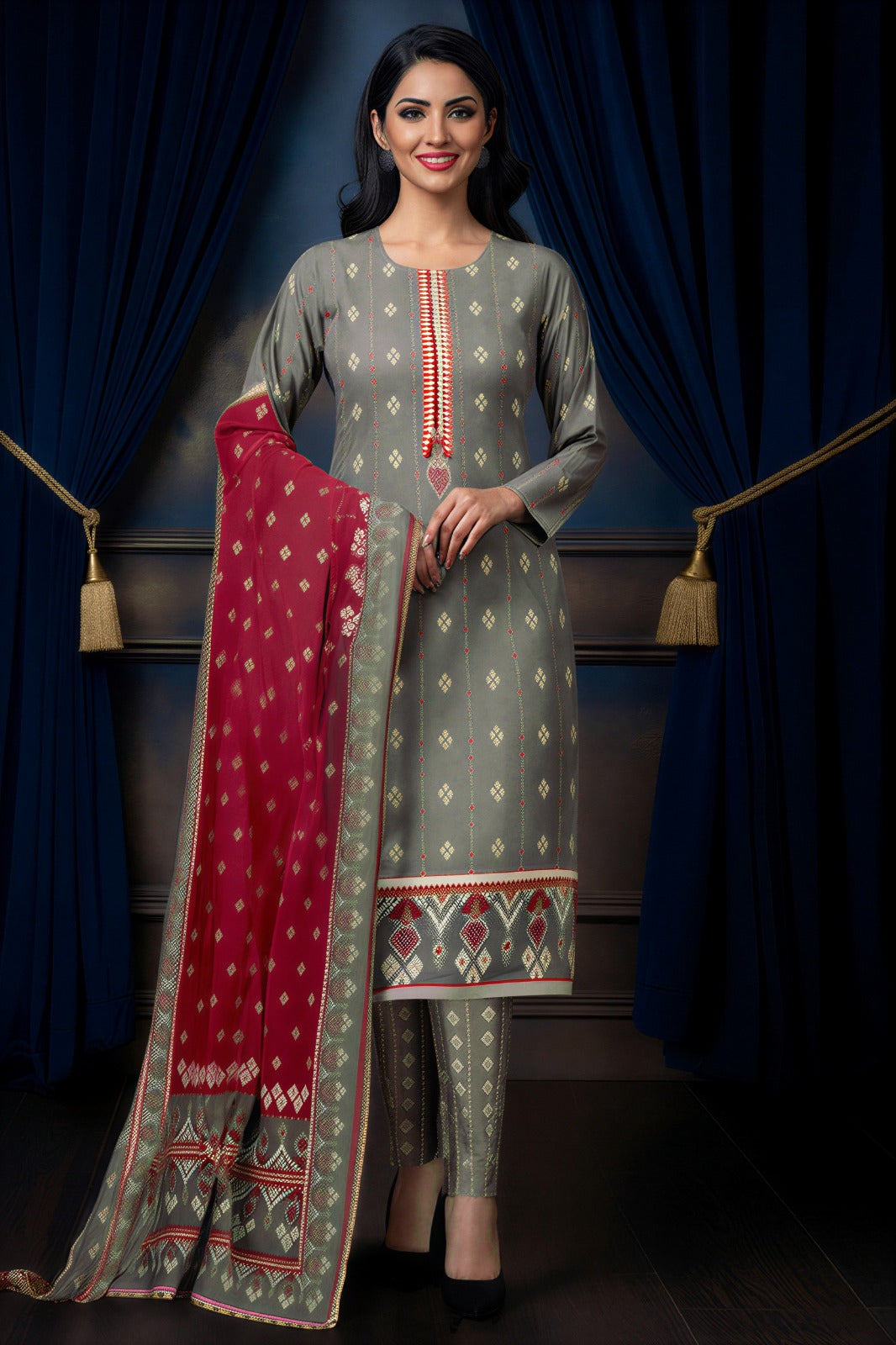 Sapphire 3PC Unstitched Bahaar SN-13