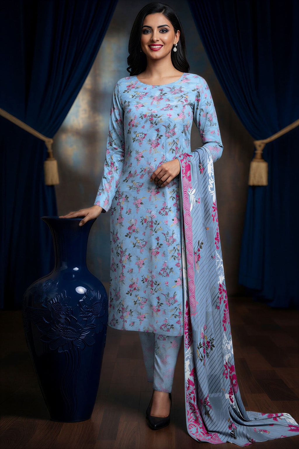 Sapphire 3PC Unstitched Bahaar SN-14