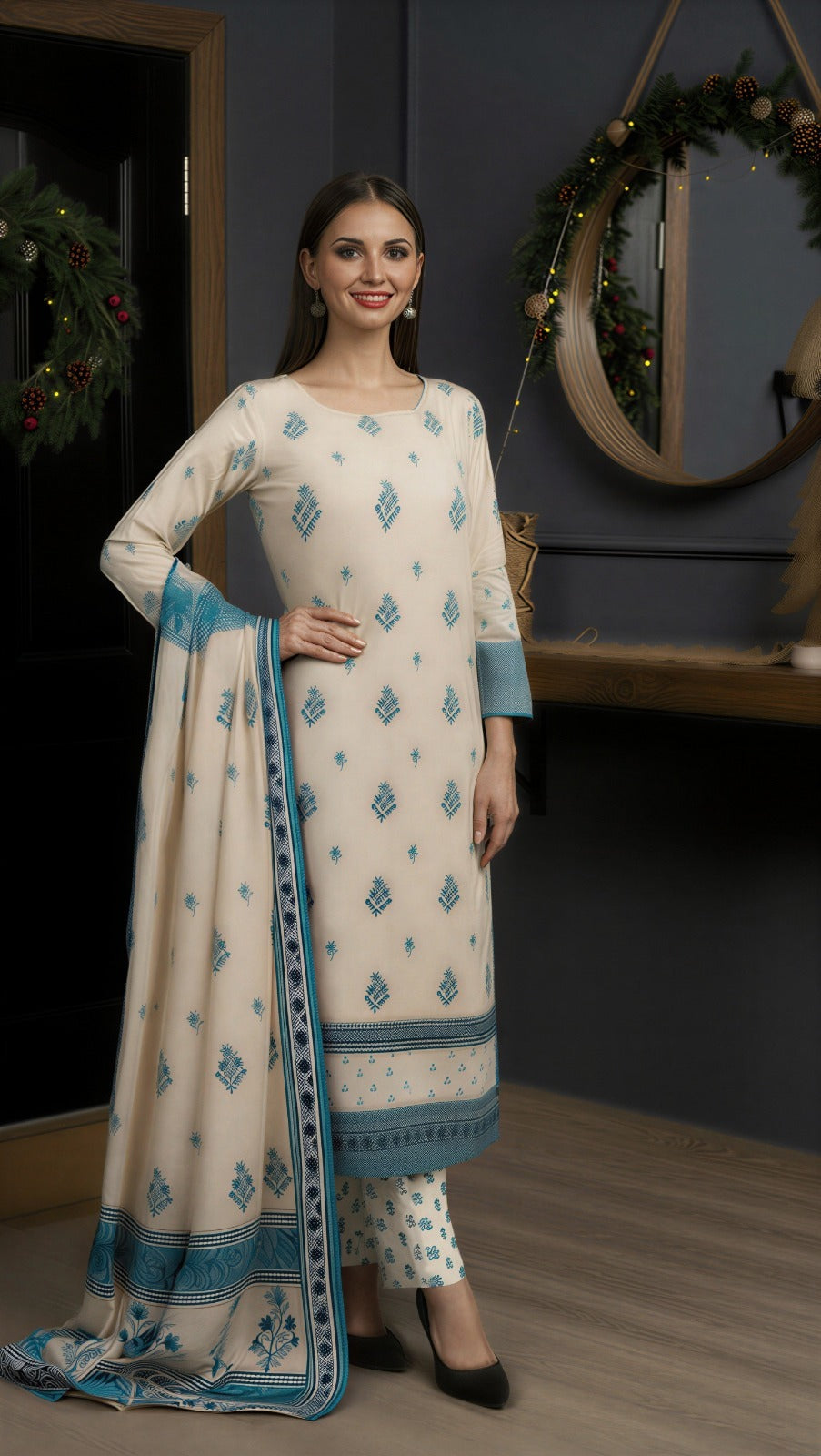 Sapphire 3PC Unstitched Bahaar SN-12