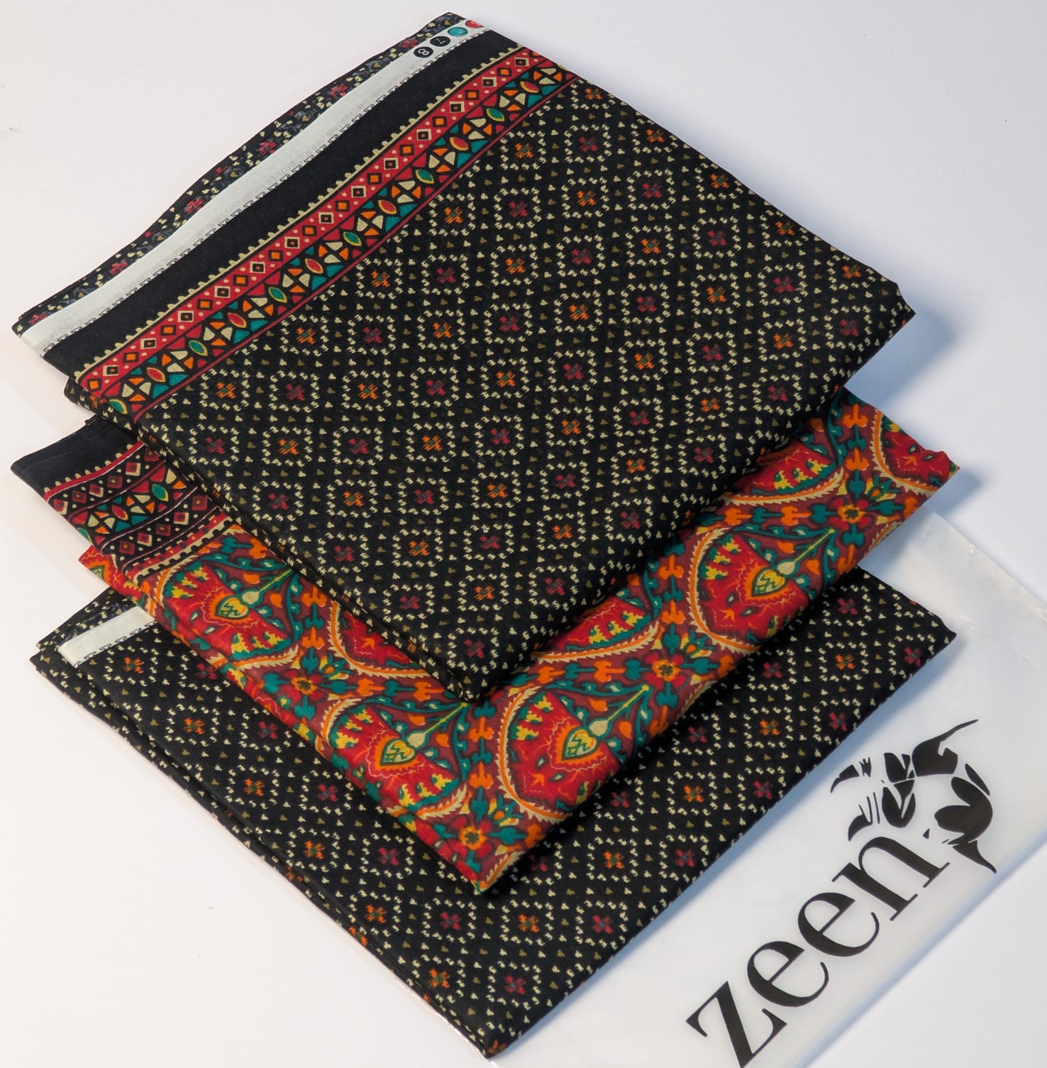 Zeen Printed Lawn Unstitched 3Piece D-75
