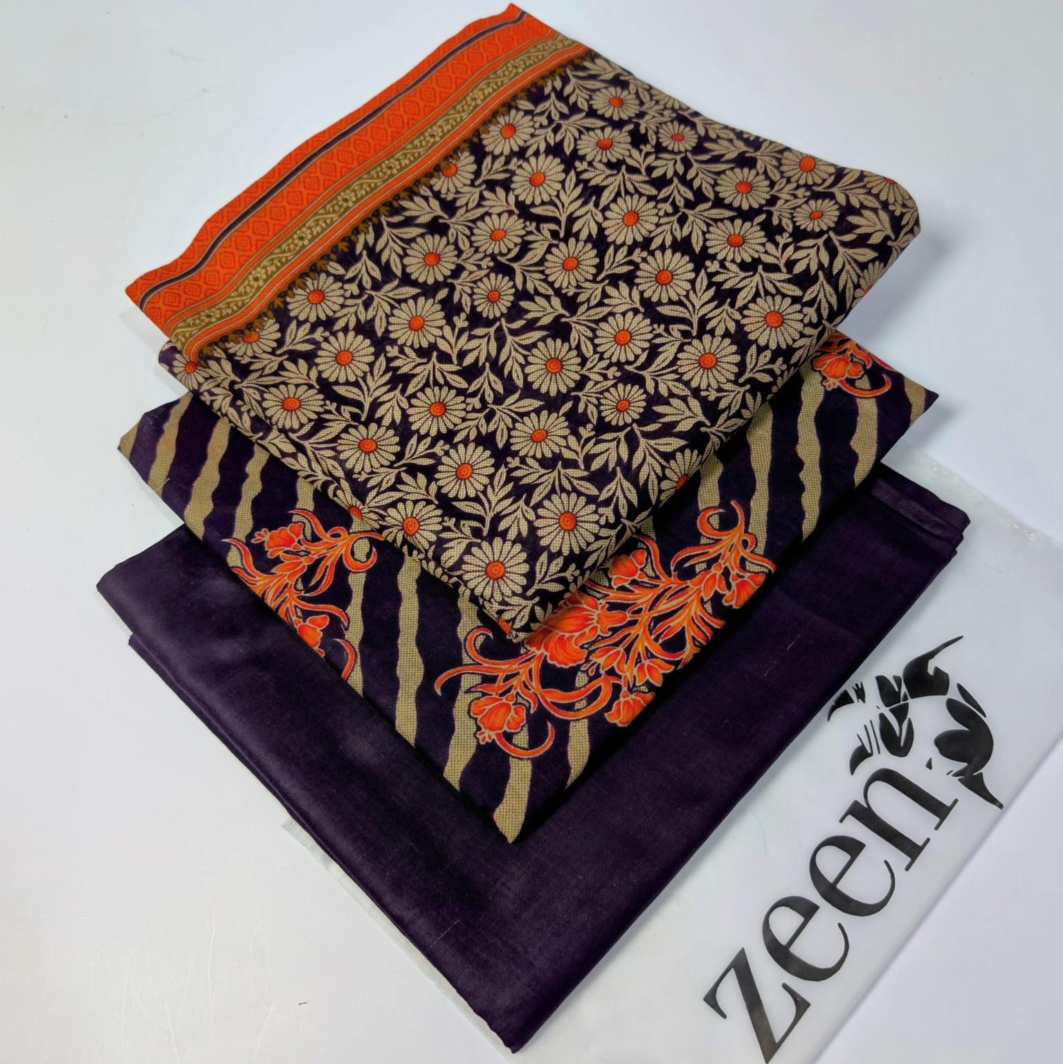 Zeen Printed Lawn Unstitched 3Piece D-005