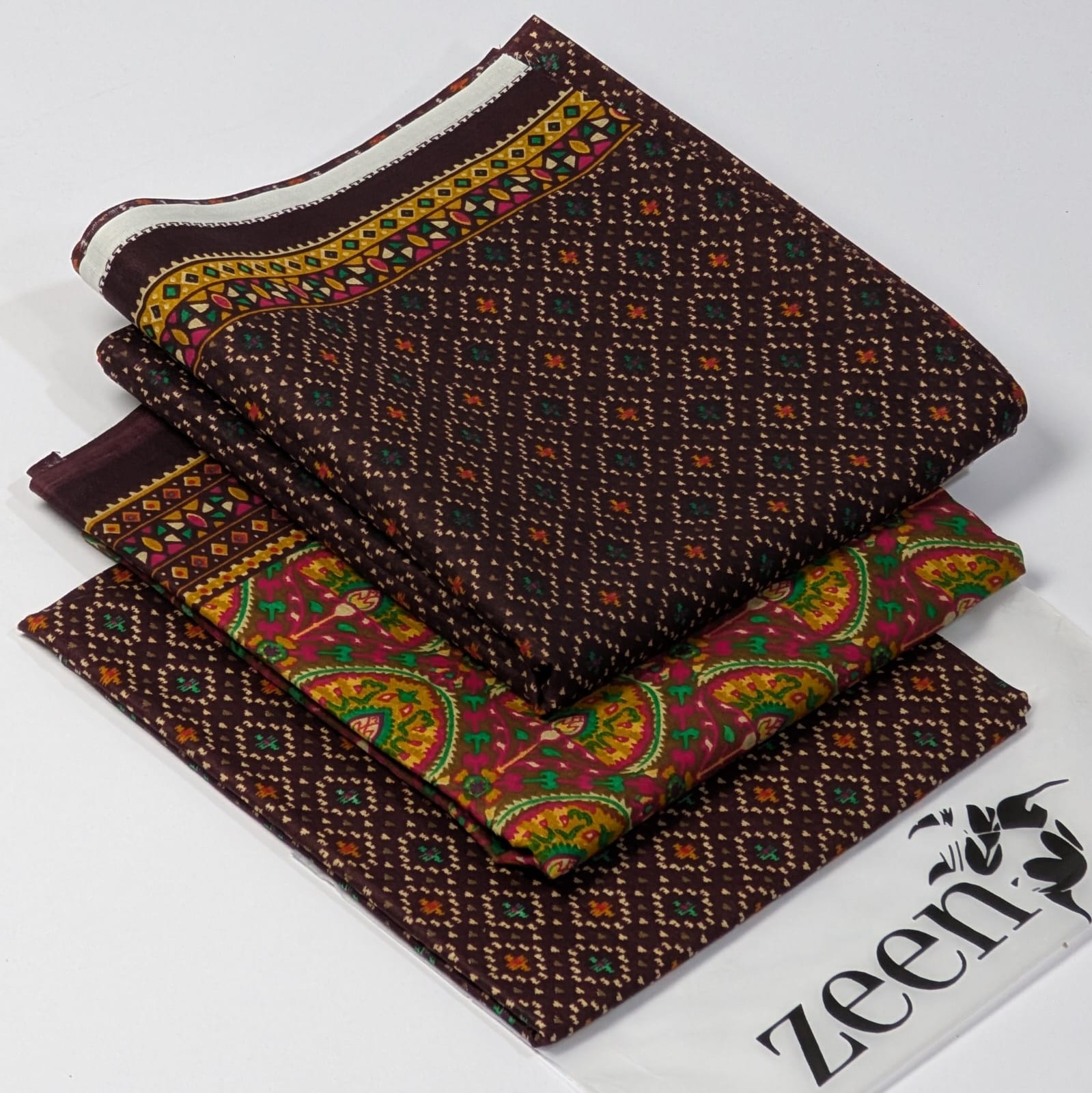 Zeen Printed Lawn Unstitched 3Piece D-74