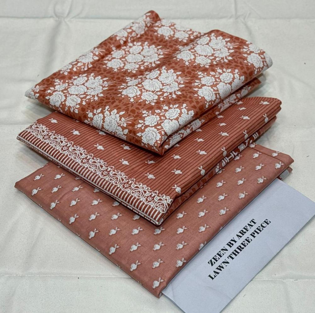 Zeen Printed Lawn Unstitched 3Piece D-106