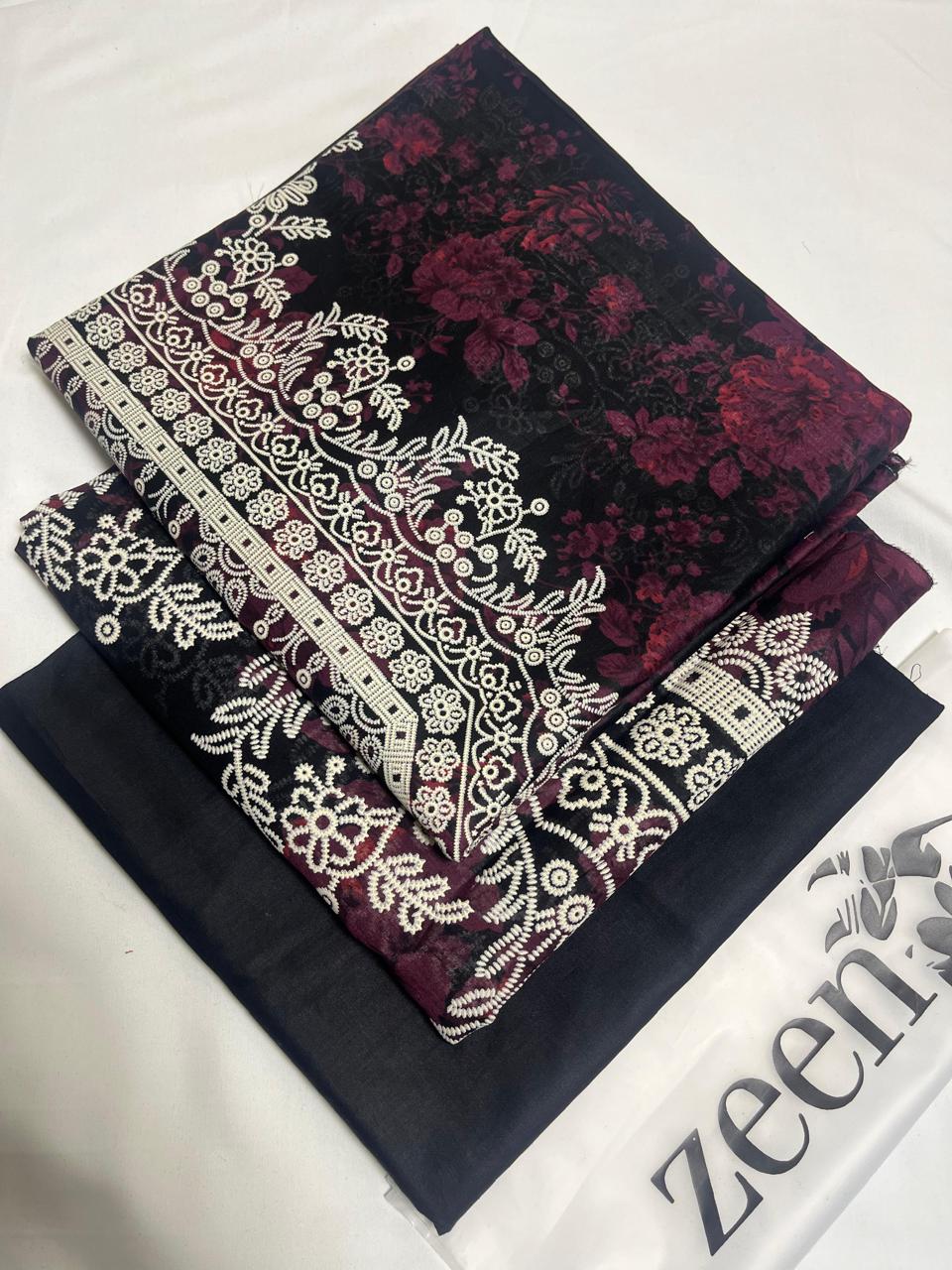 Zeen Printed Lawn Unstitched 3Piece D-97