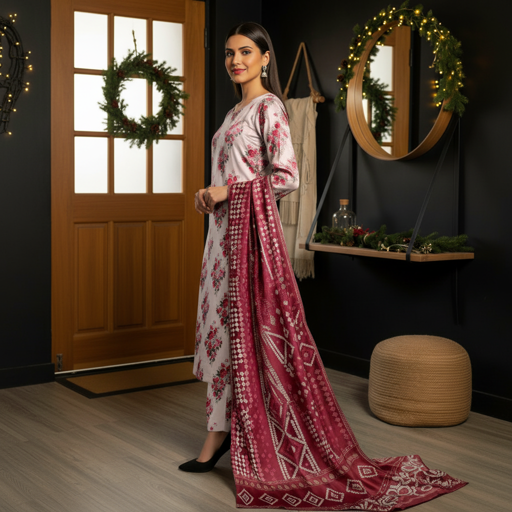 Sapphire 3PC Unstitched Bahaar SN-01