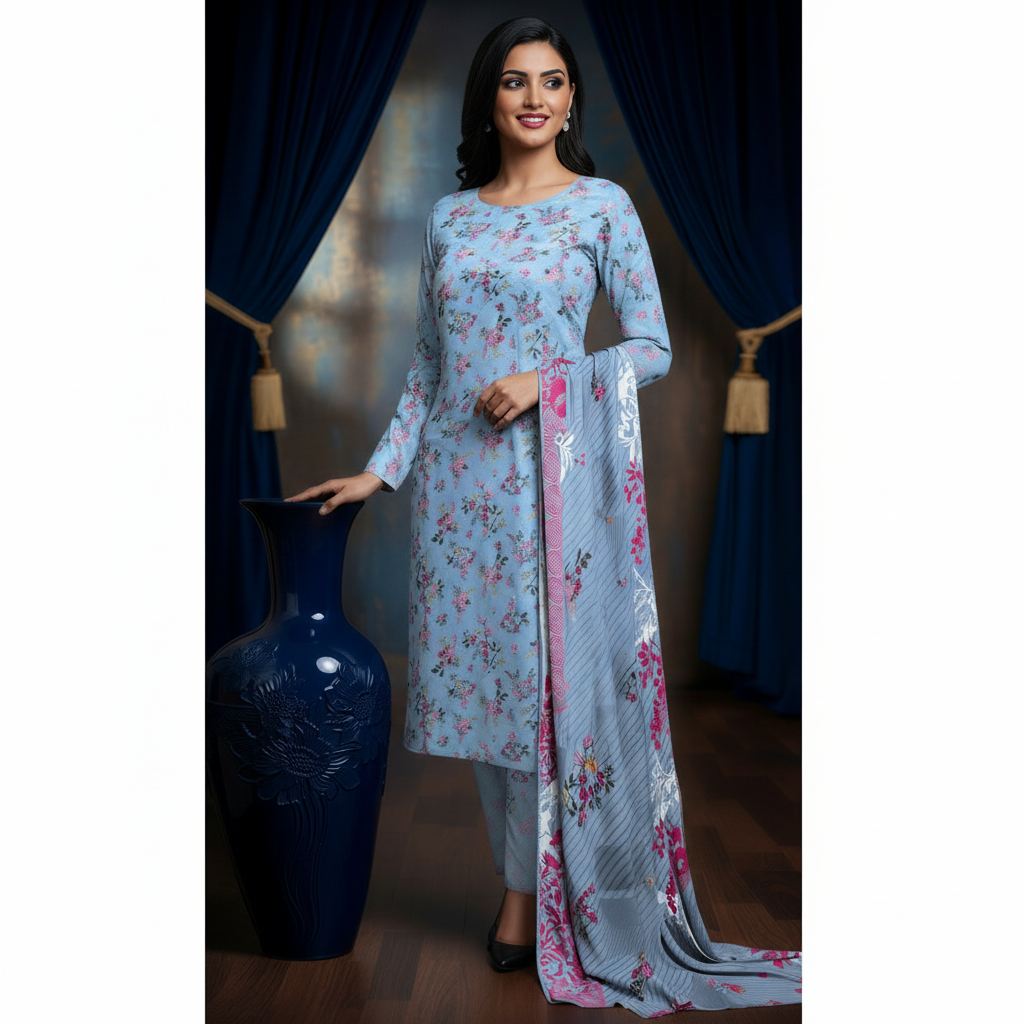 Sapphire 3PC Unstitched Bahaar SN-14