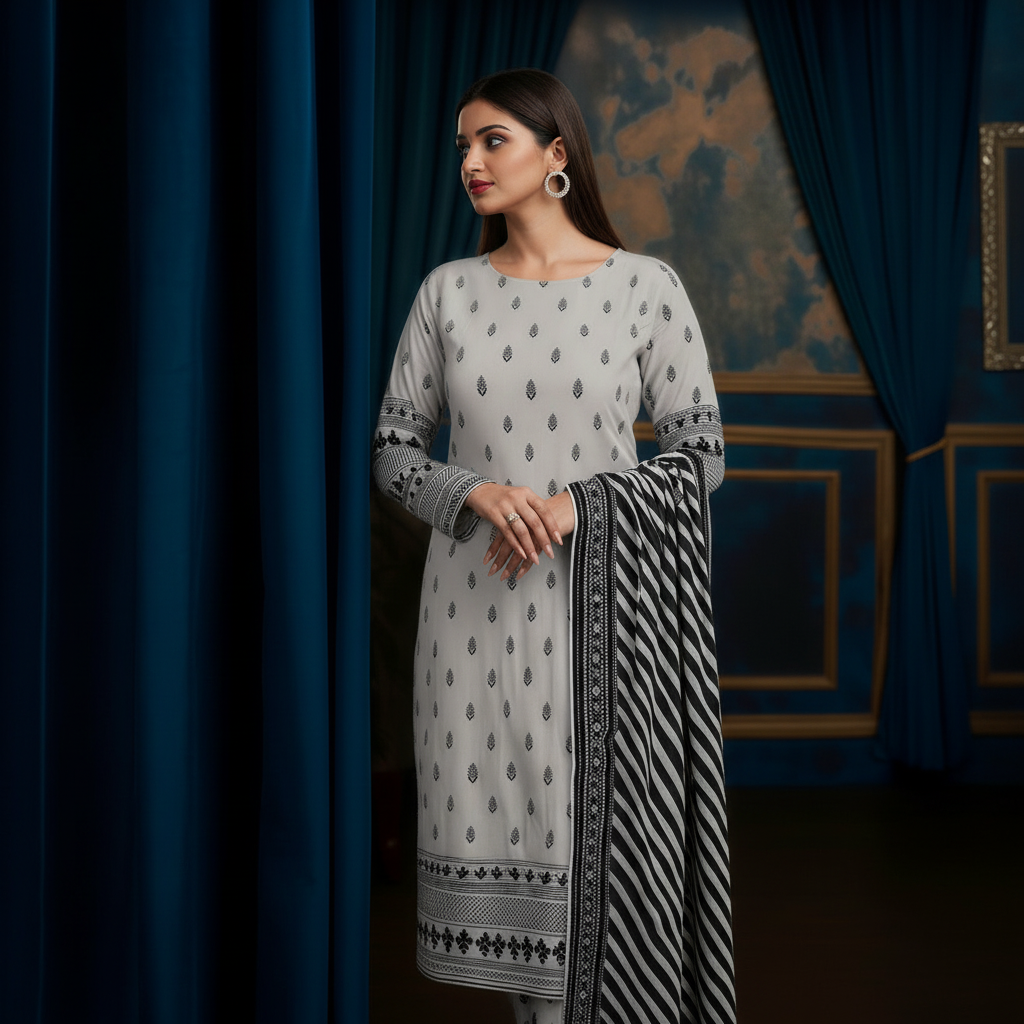 Sapphire 3PC Unstitched Bahaar SN-10