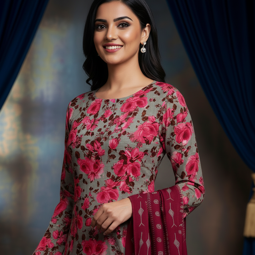 Sapphire 3PC Unstitched Bahaar SN-11