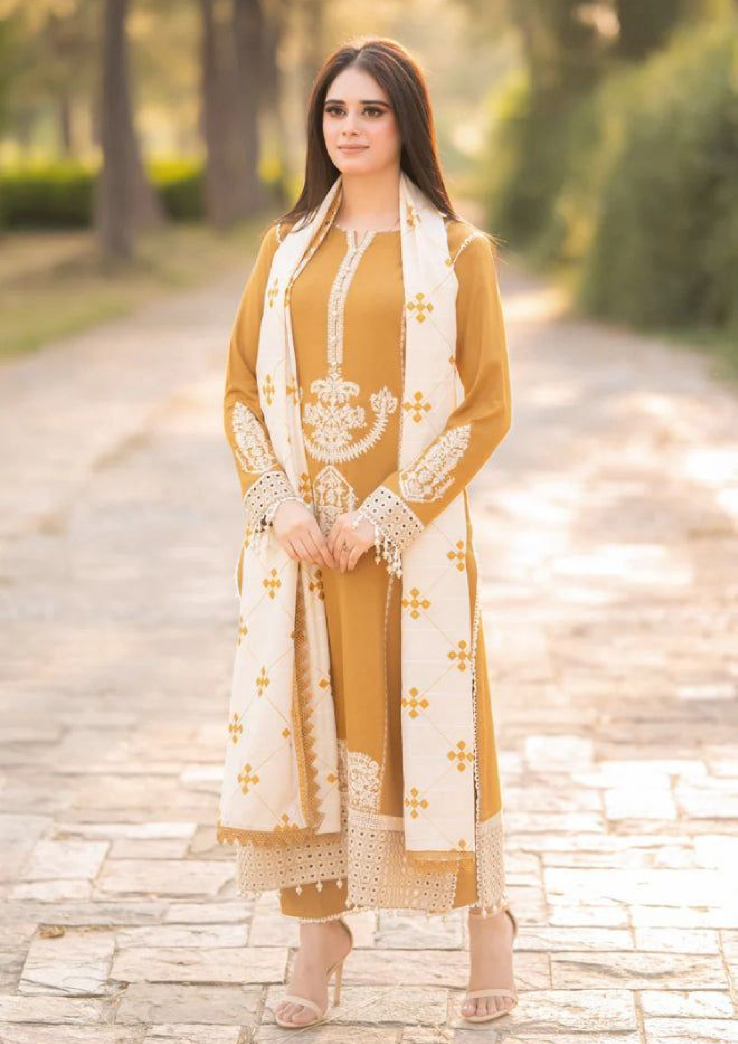 Dhanak 3Pc Embroidered Winter's Hot Collection